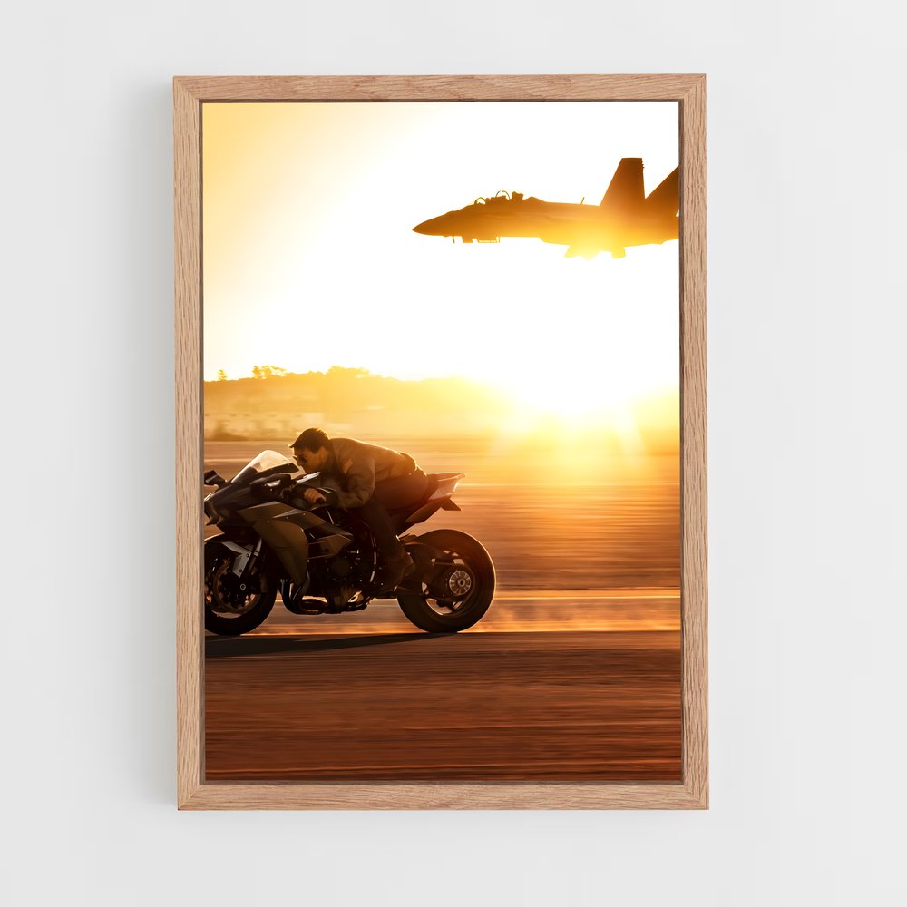 top-gun-8 cadre Bois clair