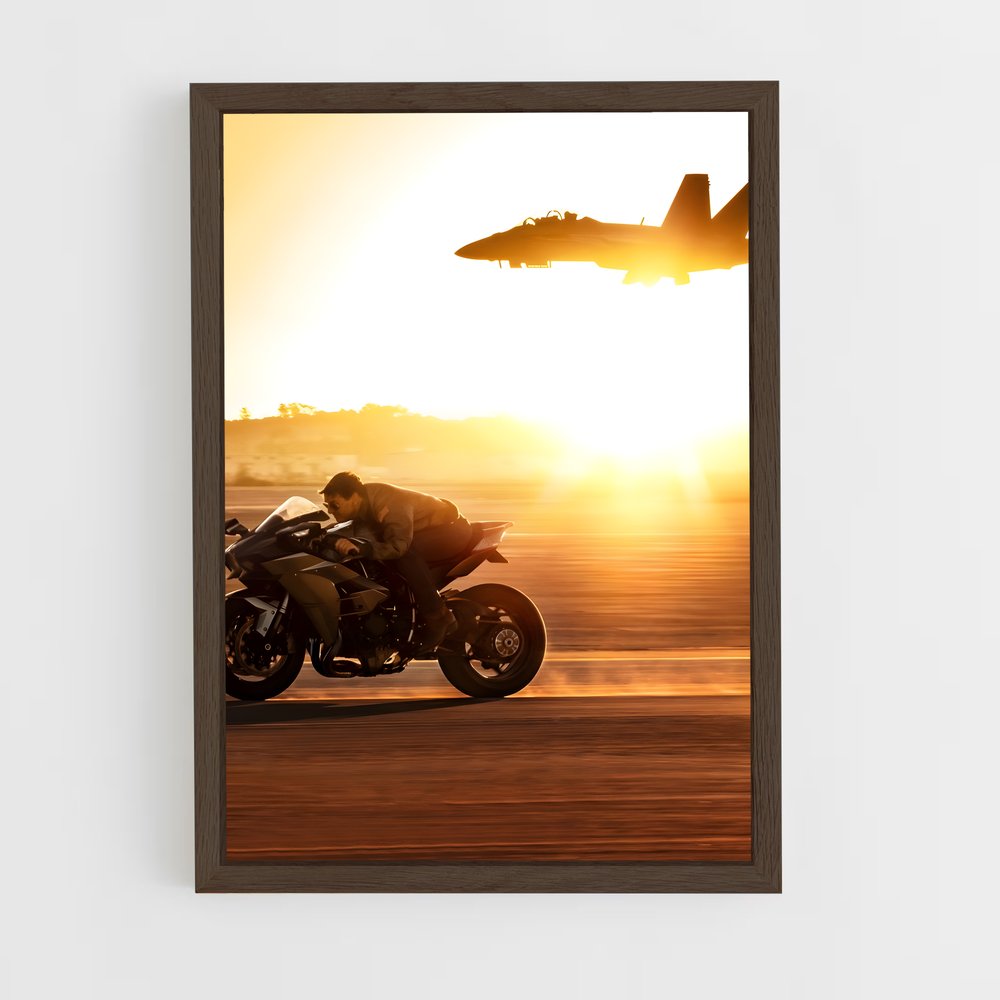 top-gun-8 cadre Bois foncé