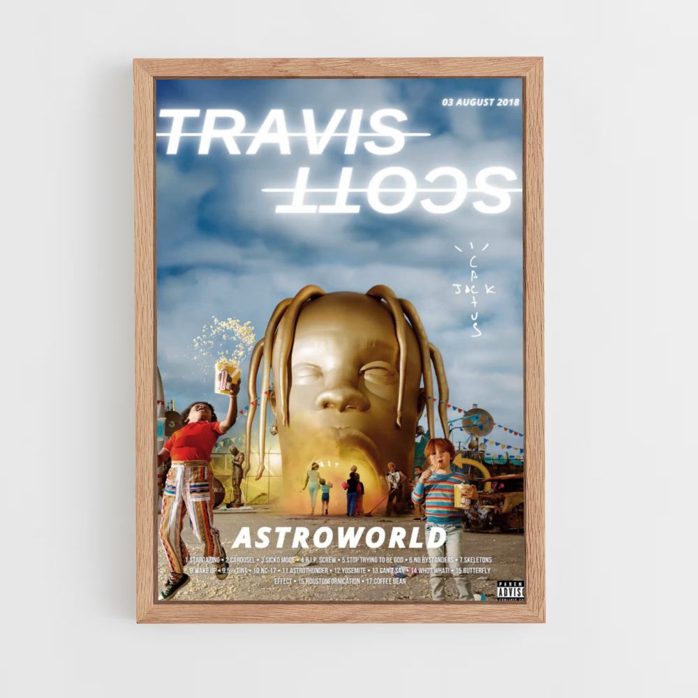 Pôster Travis Scott Ouro