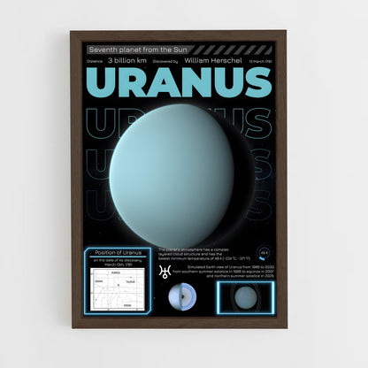 uranus-19 cadre Bois foncé