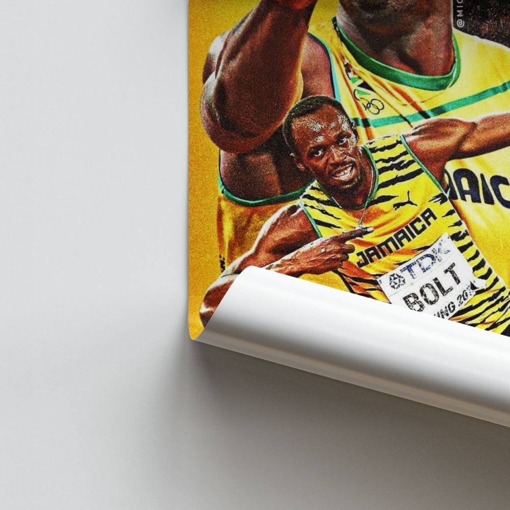 Pôster Usain Bolt Amarelo