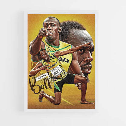 Pôster Usain Bolt Amarelo