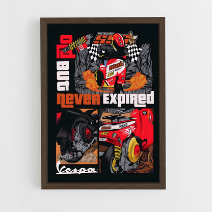 vespa-1 cadre Bois foncé