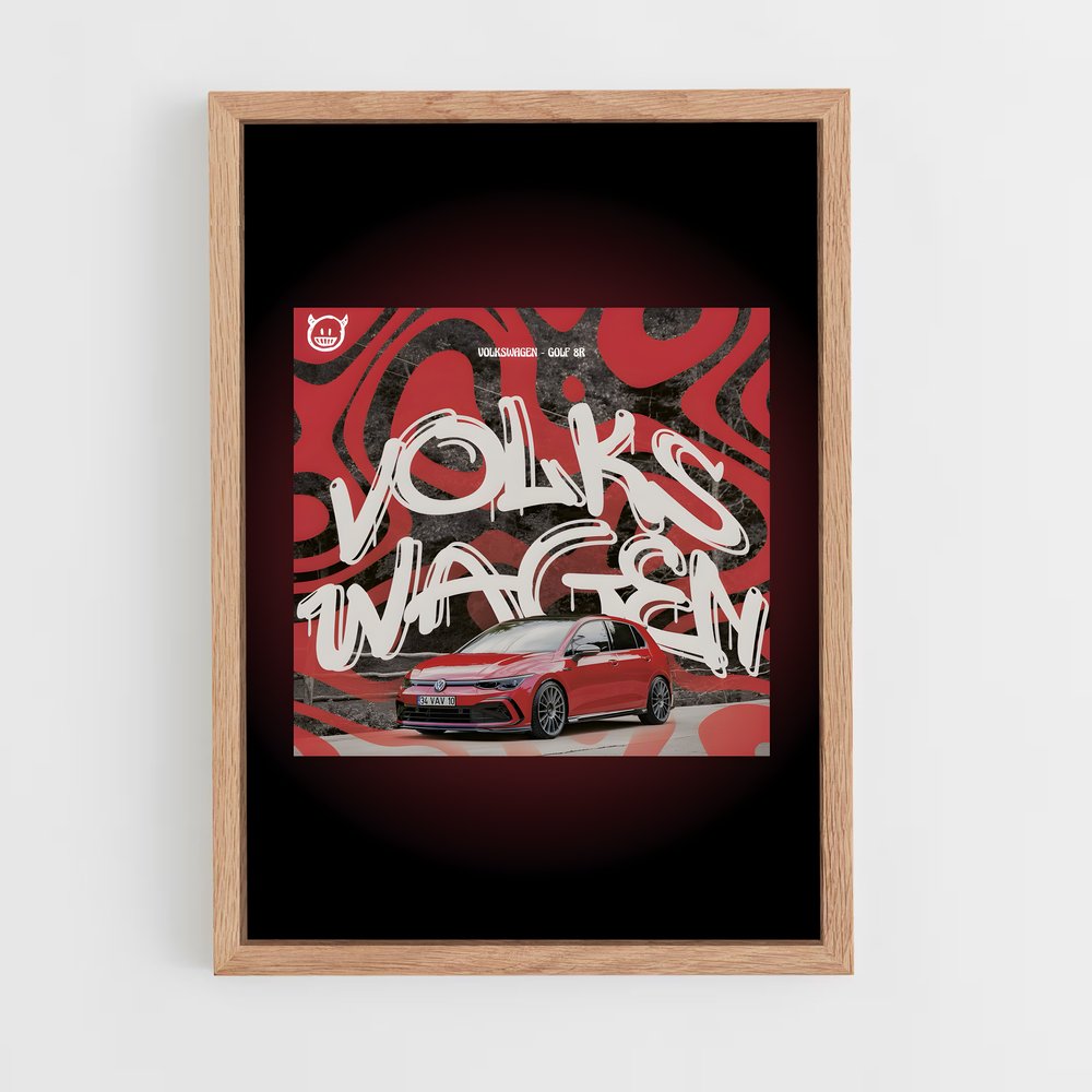 volkswagen-4 cadre Bois clair