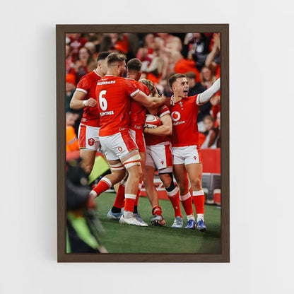 wales-rugby-3 cadre Bois foncé
