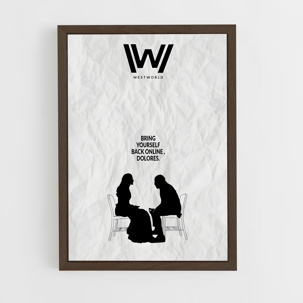 westworld-4 cadre Bois foncé