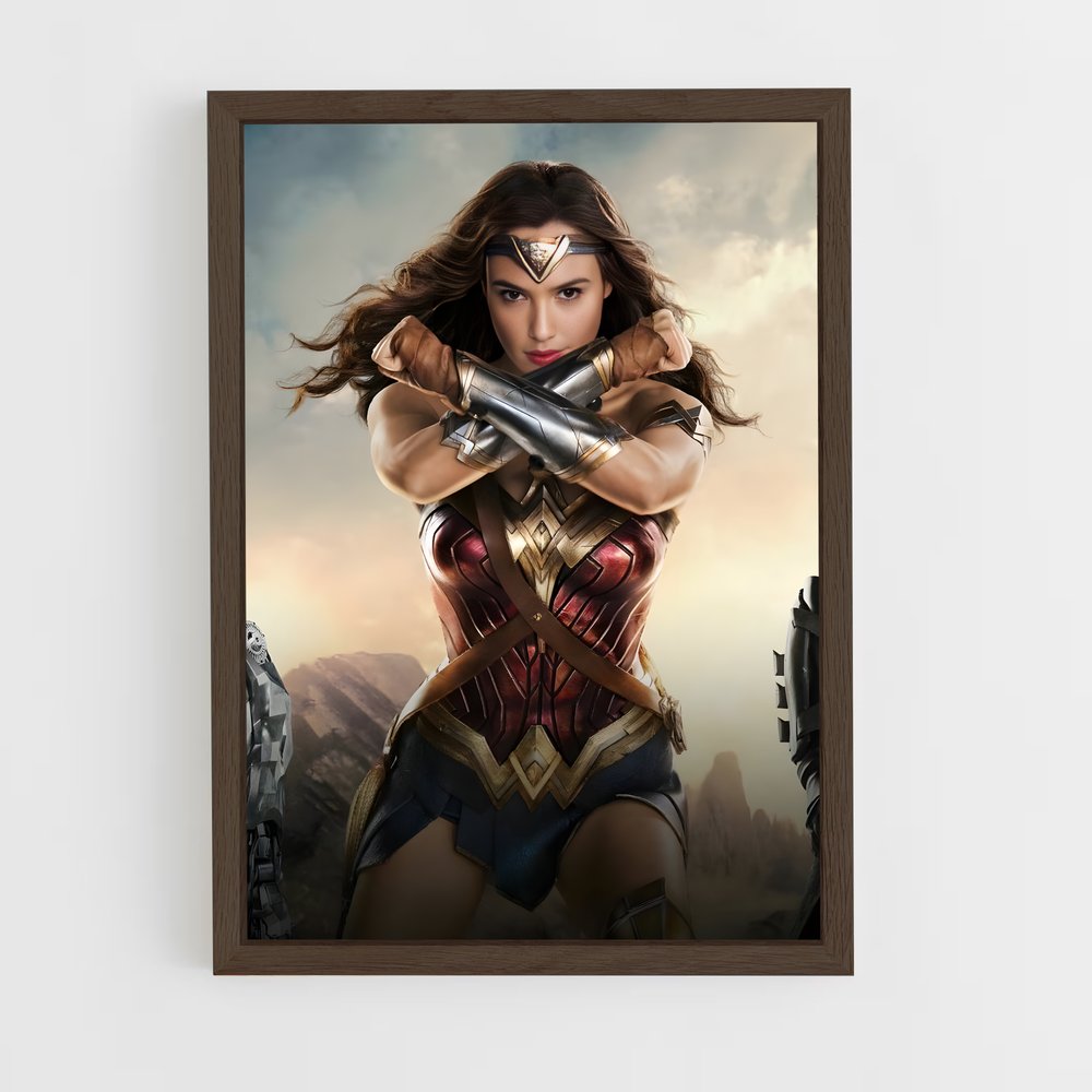 wonder-woman-8 cadre Bois foncé