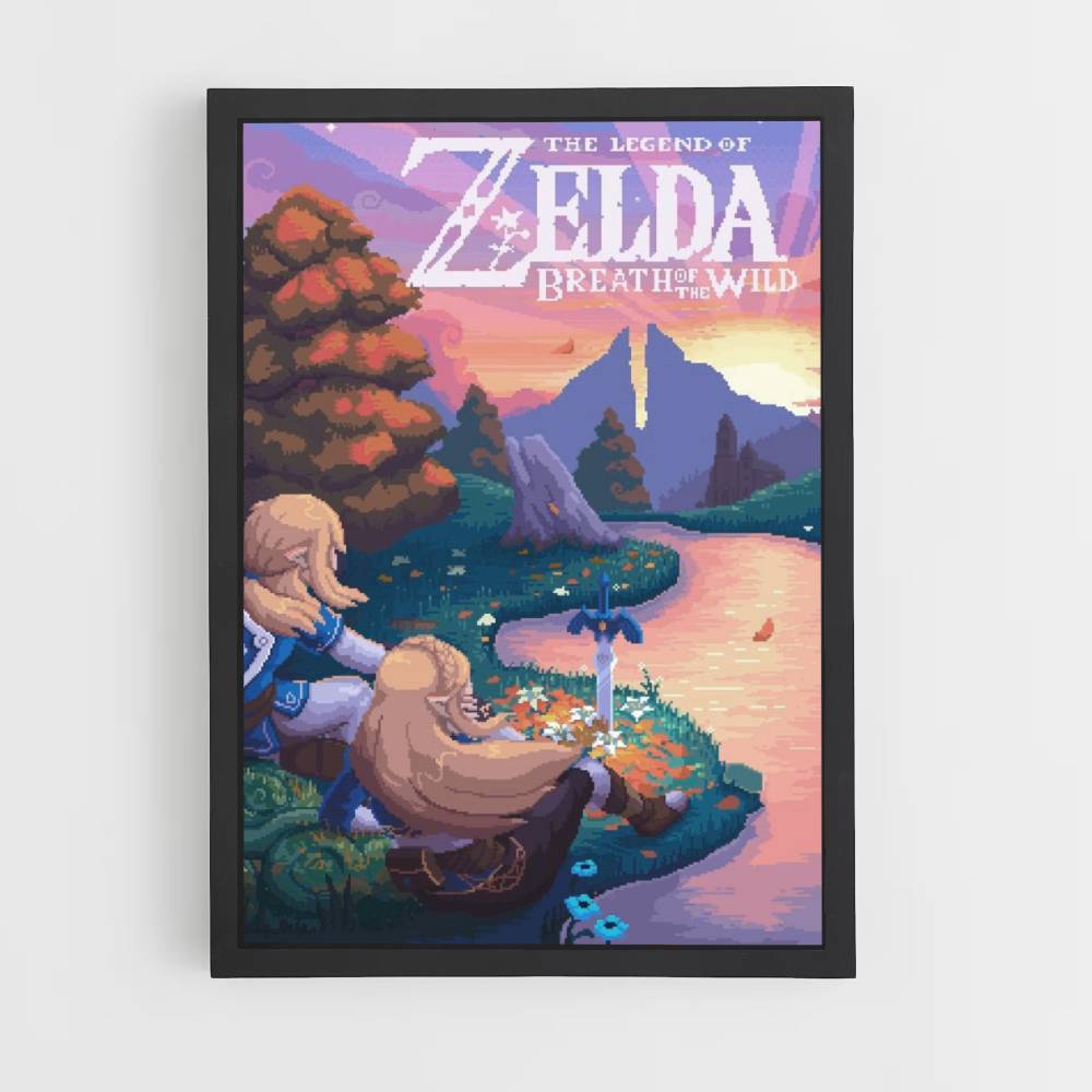 Pôster Zelda Pixel Art